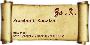 Zsemberi Kasztor névjegykártya